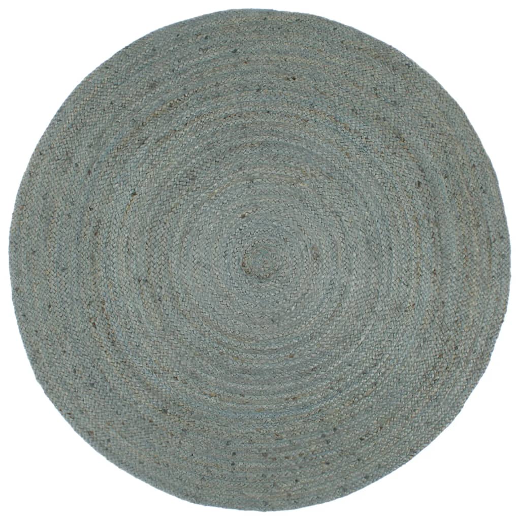 JUNG Vida Teppich Handgefertigt Jute Rund 240 cm Olivgrün