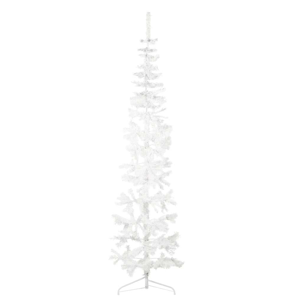 JUNG Vida Künstlicher Halb-Weihnachtsbaum mit Ständer Schlank Weiß 240 cm