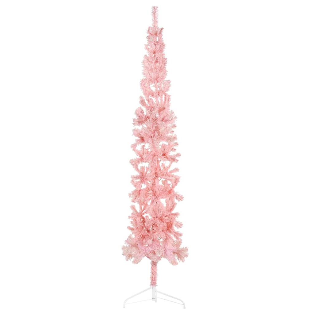 JUNG Vida Künstlicher Halb-Weihnachtsbaum mit Ständer Schlank Rosa 210 cm