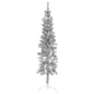 JUNG Vida Künstlicher Halb-Weihnachtsbaum Ständer Schlank Silbern 180 cm