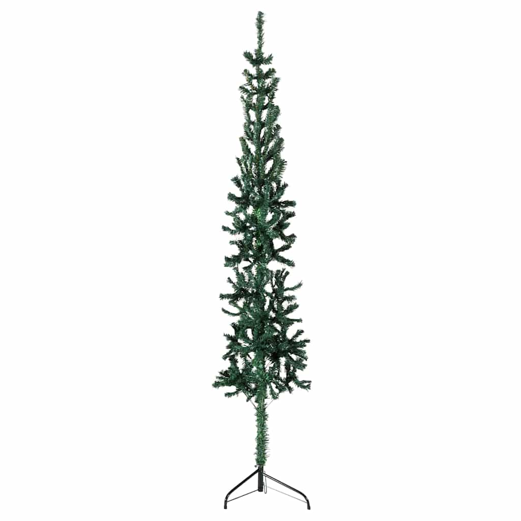 JUNG Vida Künstlicher Halb-Weihnachtsbaum mit Ständer Schlank Grün 180 cm