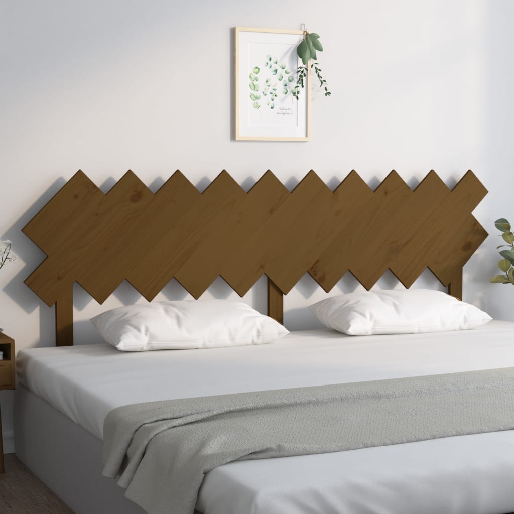 JUNG Vida Bett-Kopfteil Honigbraun 196x3x80,5 cm Massivholz Kiefer