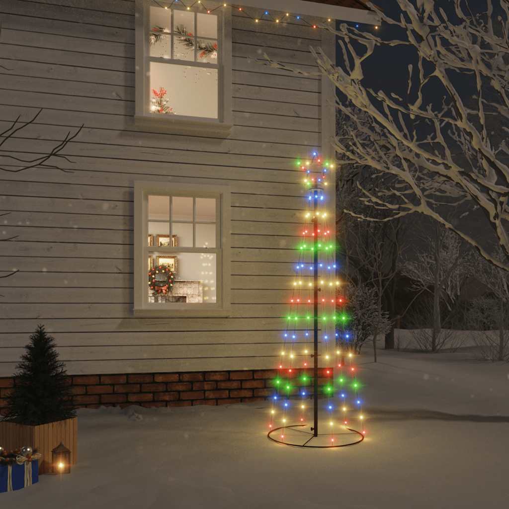 JUNG Vida LED-Weihnachtsbaum Kegelform Mehrfarbig 108 LEDs 70x180 cm