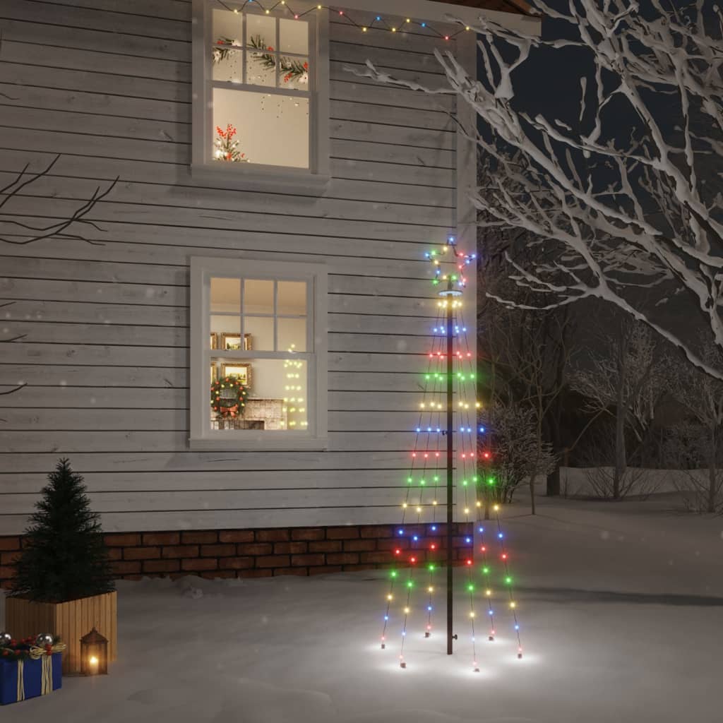 JUNG Vida LED-Weihnachtsbaum mit Erdnägeln Mehrfarbig 108 LEDs 180 cm