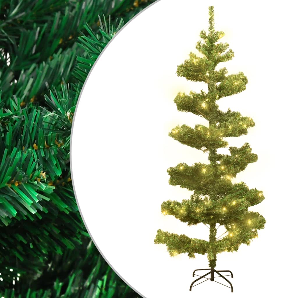 JUNG Vida Spiral-Weihnachtsbaum mit Beleuchtung und Ständer Grün 150 cm
