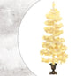 JUNG Vida Spiral-Weihnachtsbaum mit Beleuchtung und Topf Weiß 120 cm