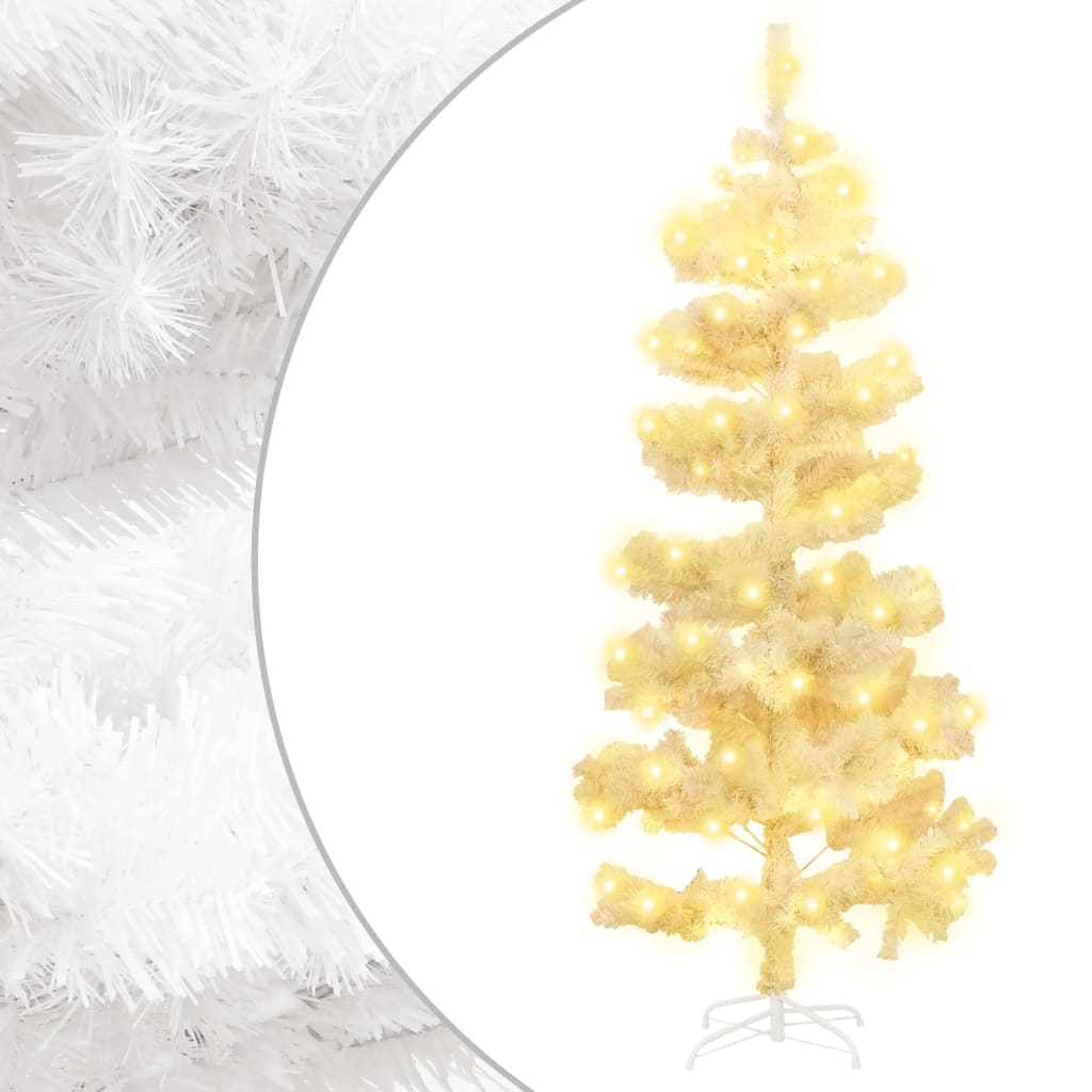 JUNG Vida Spiral-Weihnachtsbaum mit Beleuchtung und Ständer Weiß 150 cm