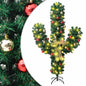 JUNG Vida Weihnachtsdeko Kaktus mit Ständer und LED Grün 150 cm PVC
