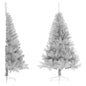JUNG Vida Künstlicher Halb-Weihnachtsbaum mit Ständer Silber 180 cm PET