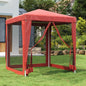 JUNG Vida Partyzelt mit 4 Mesh-Seitenwänden Rot 2x2 m HDPE