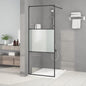 JUNG Vida Duschwand für Begehbare Dusche Schwarz 80x195 cm Halbmatt ESG