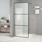JUNG Vida Duschwand für Begehbare Dusche Schwarz 90x195cm Matt ESG-Glas