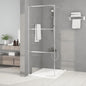 JUNG Vida Duschwand für Begehbare Dusche Silbern 80x195 cm ESG-Klarglas
