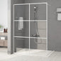 JUNG Vida Duschwand für Begehbare Dusche Weiß 140x195 cm ESG-Klarglas