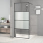 JUNG Vida Duschwand für Begehbare Dusche Schwarz 90x195cm Halbmatt ESG