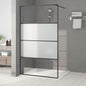 JUNG Vida Duschwand für Begehbare Dusche Schwarz 115x195 cm Halbmatt ESG