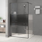 JUNG Vida Duschwand für Begehbare Dusche Schwarz 115x195 cm ESG-Glas Klar