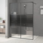 JUNG Vida Duschwand für Begehbare Dusche Schwarz 140x195 cm ESG-Glas Klar