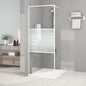JUNG Vida Duschwand für Begehbare Dusche Weiß 80x195 cm ESG-Klarglas