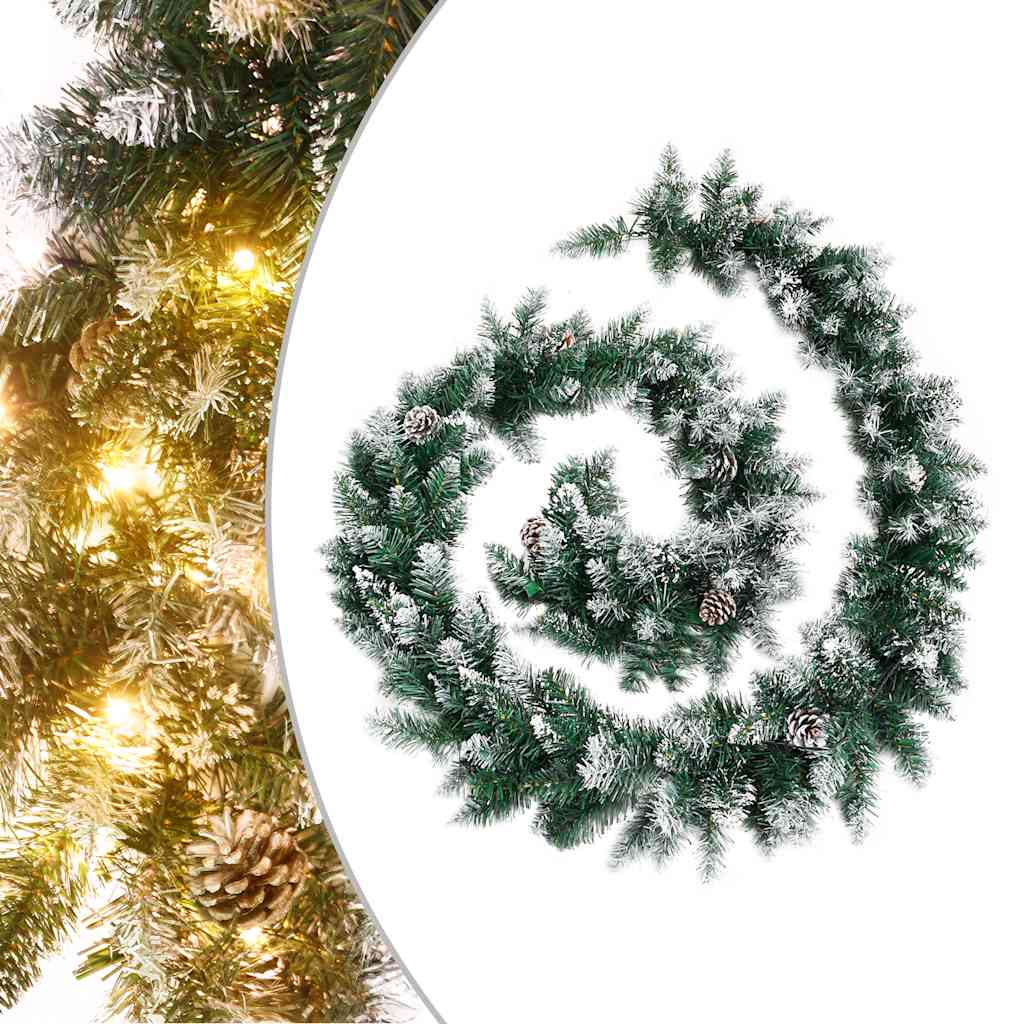 JUNG Vida Weihnachtsgirlande mit LED-Lichtern Grün 2,7 m PVC