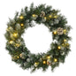 JUNG Vida Weihnachtskranz mit LED-Leuchten Grün 60 cm PVC