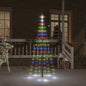 JUNG Vida LED-Weihnachtsbaum für Fahnenmast Mehrfarbig 108 LEDs 180 cm