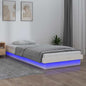 JUNG Vida Massivholzbett mit LEDs Weiß 75x190 cm