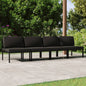 JUNG Vida Gartensofa 4-Sitzer mit Kissen Aluminium Anthrazit