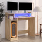 JUNG Vida Schreibtisch mit LEDs Sonoma-Eiche 97x45x90 cm Holzwerkstoff