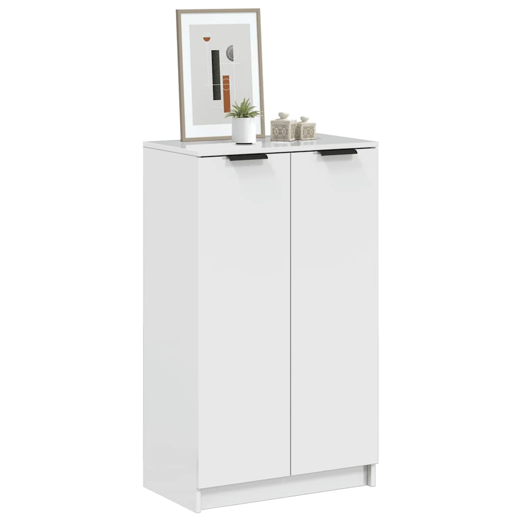 JUNG Vida Schuhschrank Hochglanz-Weiß 59x35x100,5 cm Holzwerkstoff