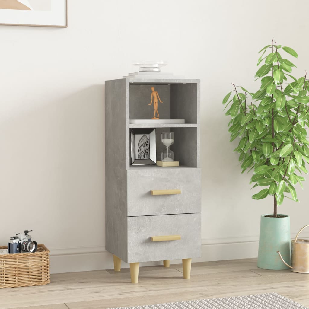 JUNG Vida Sideboard Betongrau 34,5x34x90 cm Holzwerkstoff