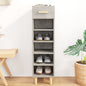 JUNG Vida Schuhschrank Betongrau 30x35x105 cm Holzwerkstoff