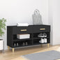 JUNG Vida Schuhschrank Schwarz 102x35x55 cm Holzwerkstoff