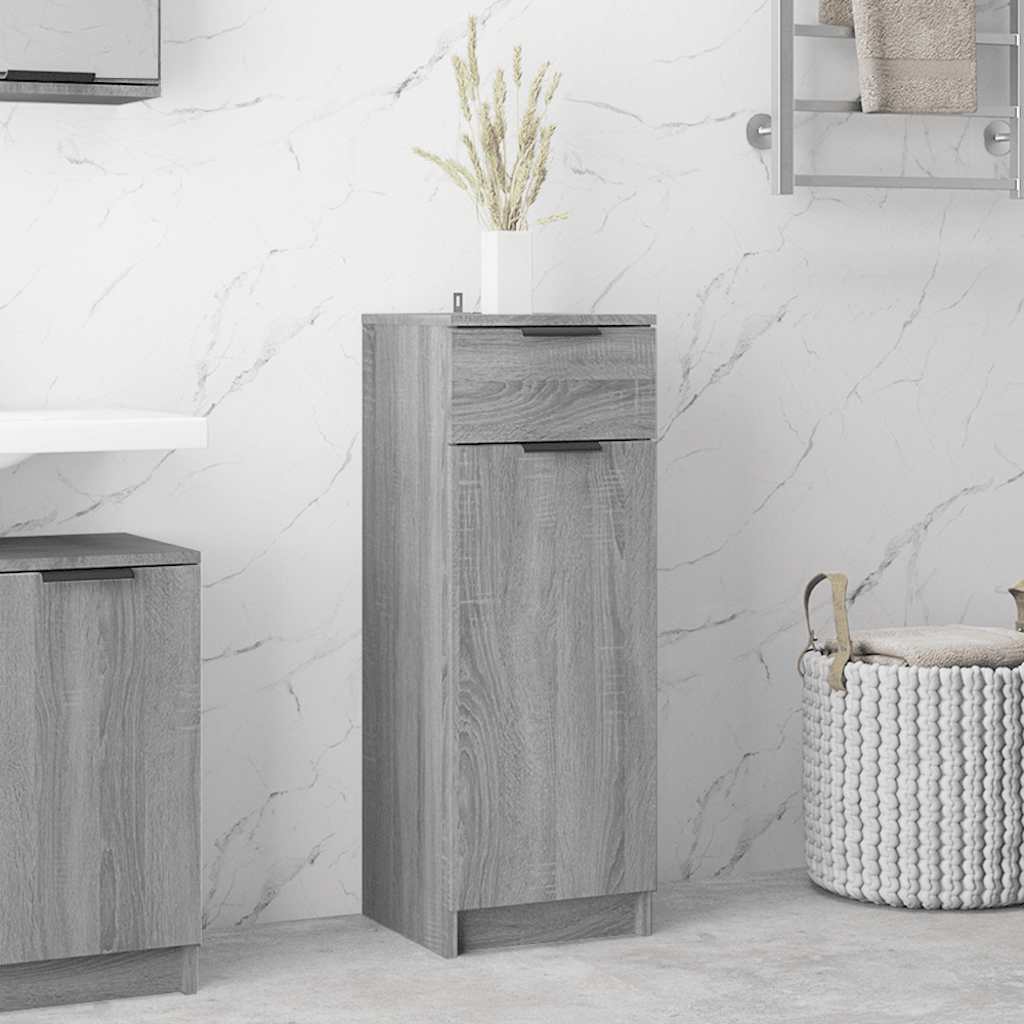 JUNG Vida Badschrank Grau Sonoma 32x34x90 cm Holzwerkstoff