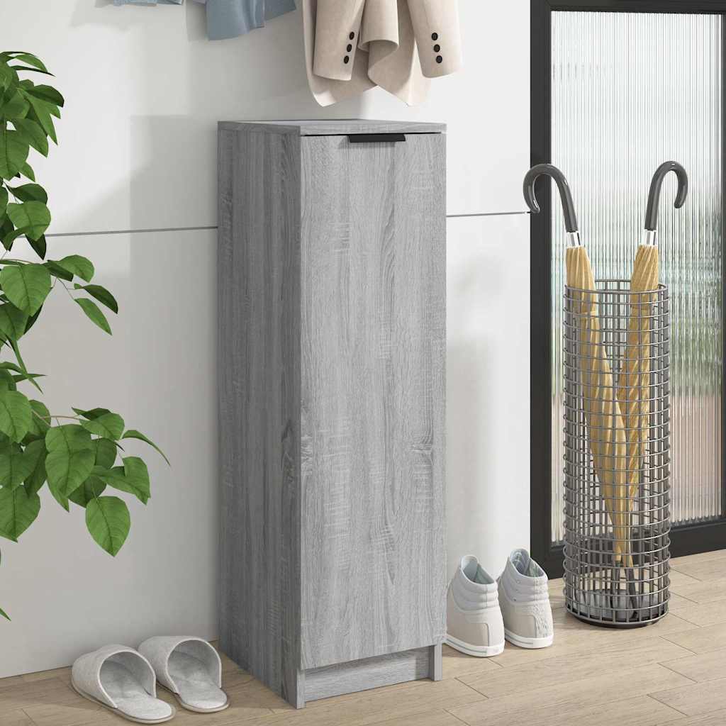 JUNG Vida Schuhschrank Grau Sonoma 30x35x100 cm Holzwerkstoff