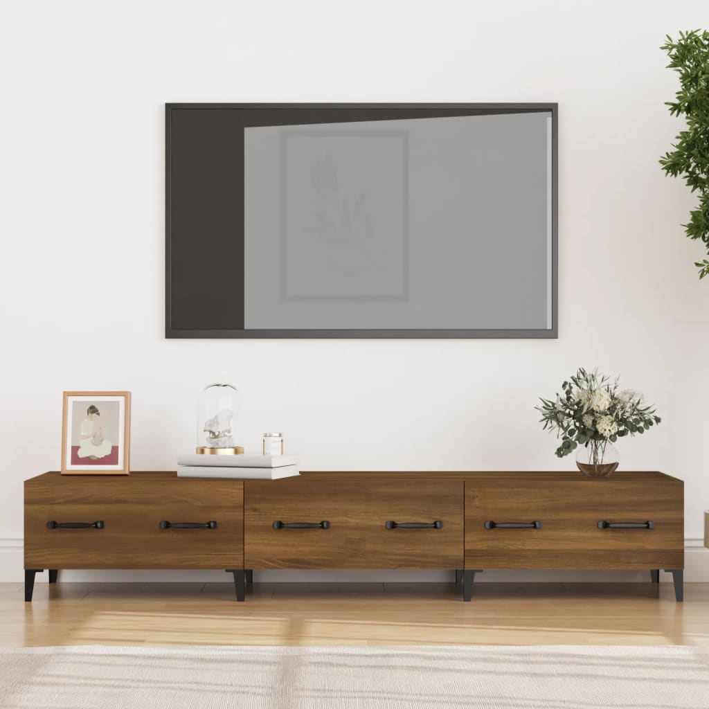 JUNG Vida TV-Schrank Braun Eichen-Optik 150x34,5x30 cm Holzwerkstoff