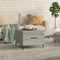 JUNG Vida Couchtisch mit Metallbeinen Grau Sonoma 50x50x40 cm