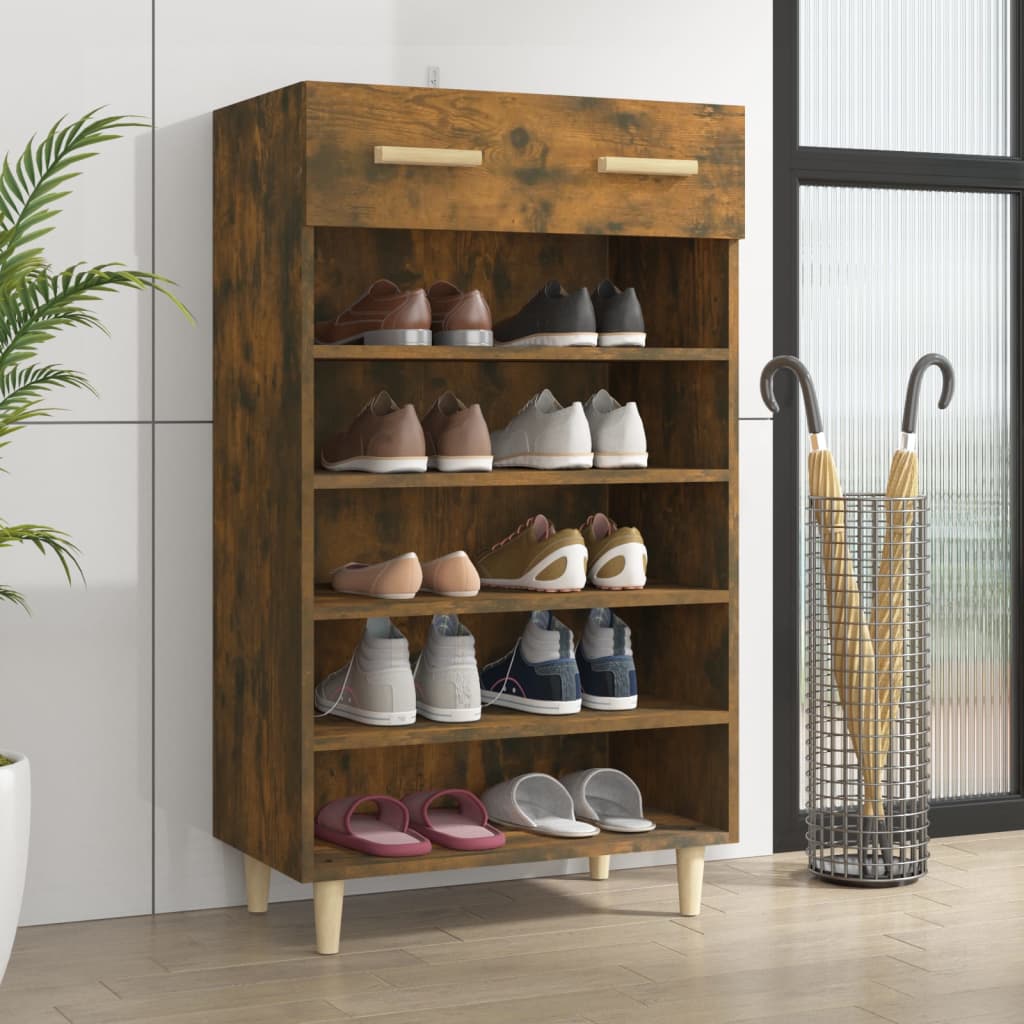 JUNG Vida Schuhschrank Räuchereiche 60x35x105 cm Holzwerkstoff