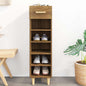 JUNG Vida Schuhschrank Braun Eichen-Optik 30x35x105 cm Holzwerkstoff