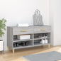 JUNG Vida Schuhschrank Grau Sonoma 102x35x55 cm Holzwerkstoff