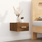 JUNG Vida Wand-Nachttisch Braun Eichen-Optik 35x35x20 cm