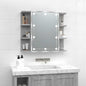 JUNG Vida Spiegelschrank mit LED Grau Sonoma 70x16,5x60 cm