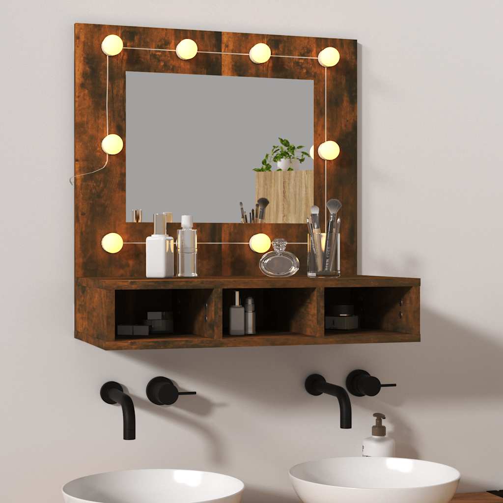 JUNG Vida Spiegelschrank mit LED Räuchereiche 60x31,5x62 cm