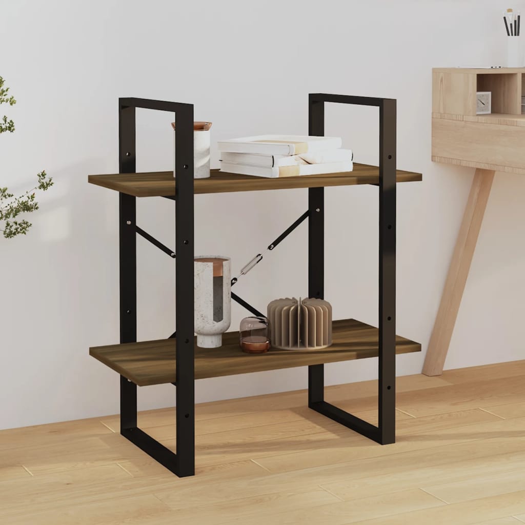 JUNG Vida Bücherregal 2 Fächer Braun Eichen-Optik 60x30x70 cm