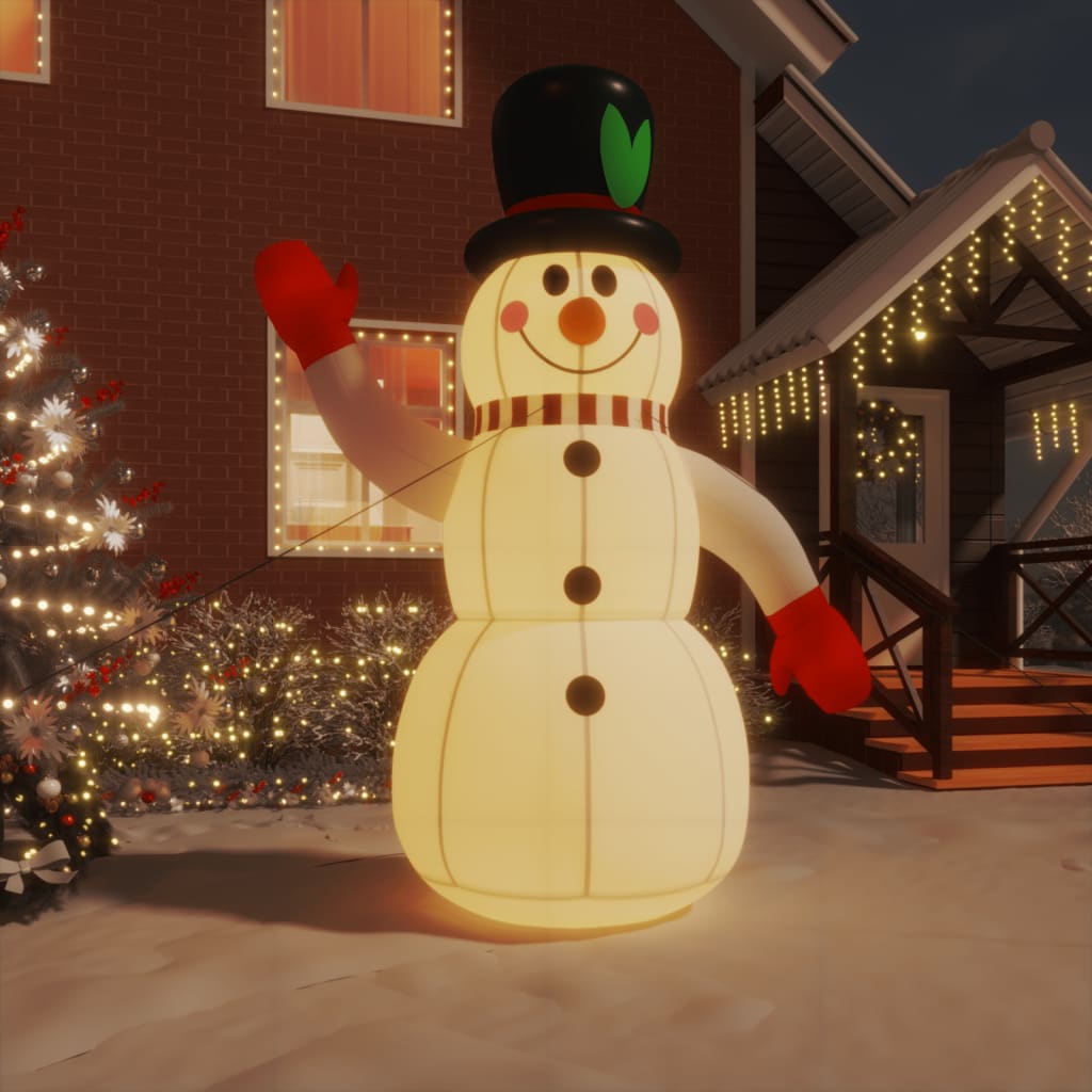 JUNG Vida Aufblasbarer Schneemann mit LEDs 300 cm