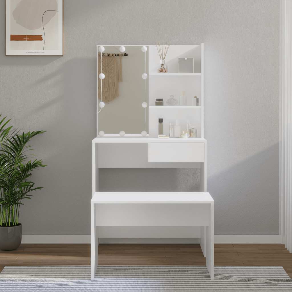 JUNG Vida Schminktisch-Set mit LED Weiß Holzwerkstoff