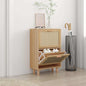JUNG Vida Schuhschrank Braun 52x25x80 cm Holzwerkstoff & Rattan Natur