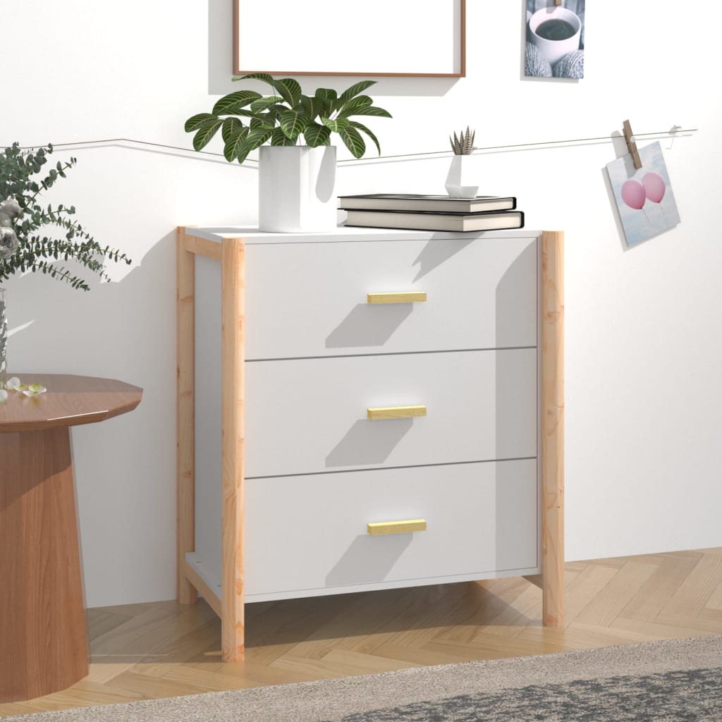 JUNG Vida Sideboard Weiß 62x38x70 cm Holzwerkstoff
