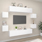 JUNG Vida 8-tlg. TV-Schrank-Set Weiß Holzwerkstoff