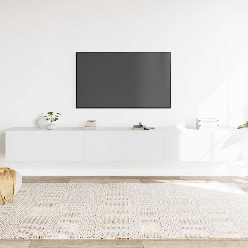 JUNG Vida 3-tlg. TV-Schrank-Set Weiß Holzwerkstoff